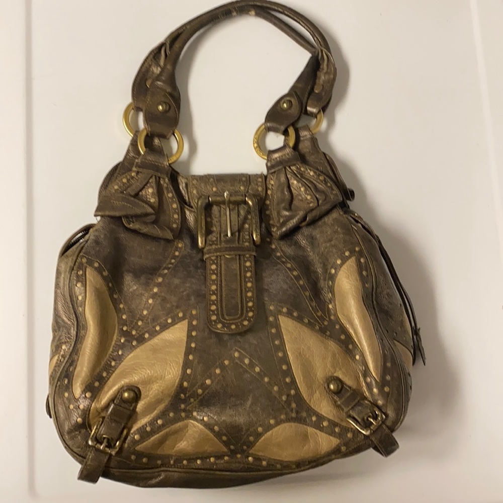 ISABELLA FIORE Purse Leather Studded Shoulder Bag